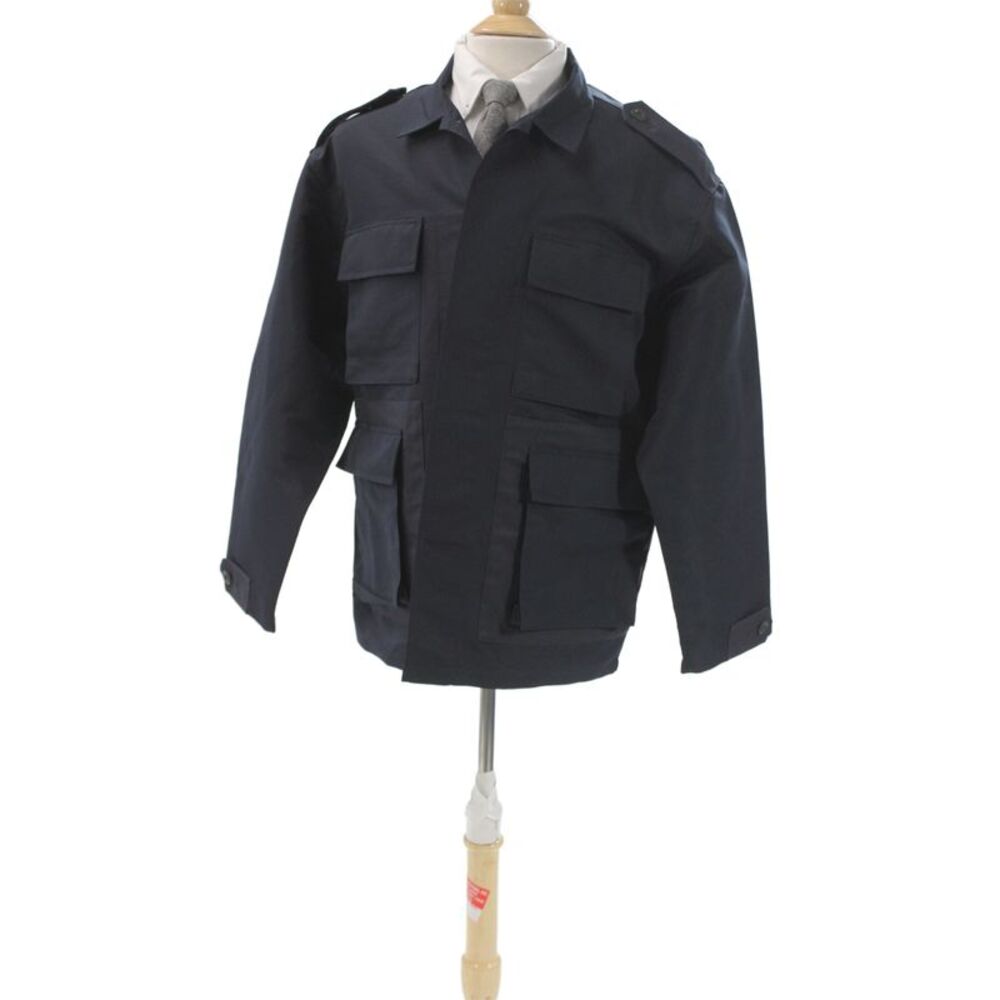 ACNE Studios Mens Military Jacket Dark Blue Collared Button Long Sleeve Size 44